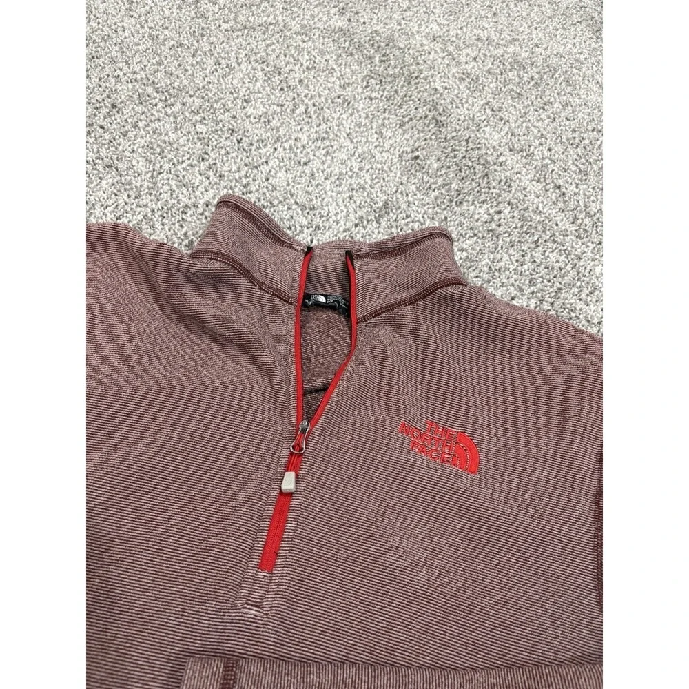 The North Face Glacier 1/4 Quarter Zip Pullover Base Layer Red Microfleece Small